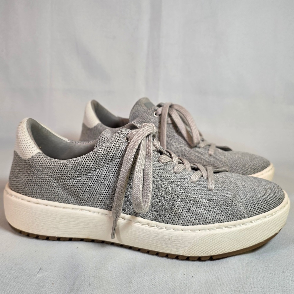 Sofft Waylyn Grey Womens 8.5M Knit Lace Up Sneakers Platform Comfort Walking